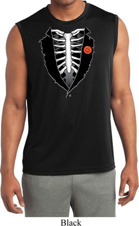 Halloween Tuxedo Mens Dry Wicking Sleeveless Shirt