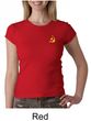 Hammer and Sickle Ladies Crewneck Shirt Yellow Logo Pocket Print
