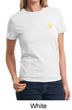 Hammer and Sickle Ladies T-shirt Yellow Logo Pocket Print