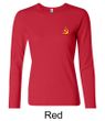 Hammer and Sickle Shirt Ladies Long Sleeve Shirt Pocket Print