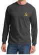 Hammer and Sickle Shirt Yellow Logo Pocket Print Long Sleeve Shirt
