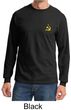 Hammer and Sickle Shirt Yellow Logo Pocket Print Long Sleeve Shirt