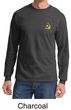 Hammer and Sickle Shirt Yellow Logo Pocket Print Long Sleeve Shirt