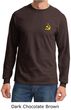 Hammer and Sickle Shirt Yellow Logo Pocket Print Long Sleeve Shirt