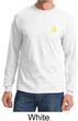 Hammer and Sickle Shirt Yellow Logo Pocket Print Long Sleeve Shirt