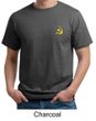 Hammer and Sickle Shirt Yellow Logo Pocket Print Organic Tee