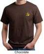 Hammer and Sickle Shirt Yellow Logo Pocket Print Organic Tee