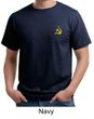 Hammer and Sickle Shirt Yellow Logo Pocket Print Organic Tee