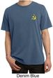 Hammer and Sickle Shirt Yellow Logo Pocket Print Pigment Dyed Tee