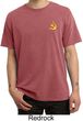 Hammer and Sickle Shirt Yellow Logo Pocket Print Pigment Dyed Tee