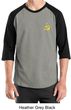 Hammer and Sickle Shirt Yellow Logo Pocket Print Raglan Shirt