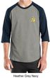 Hammer and Sickle Shirt Yellow Logo Pocket Print Raglan Shirt