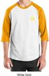 Hammer and Sickle Shirt Yellow Logo Pocket Print Raglan Shirt