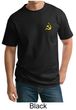 Hammer and Sickle Shirt Yellow Logo Pocket Print Tall Tee