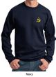 Hammer and Sickle Sweatshirt Yellow Logo Pocket Print Sweatshirt