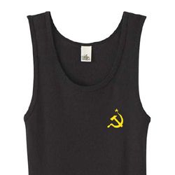 Hammer and Sickle Tank Top Ladies Organic Tanktop Pocket Print