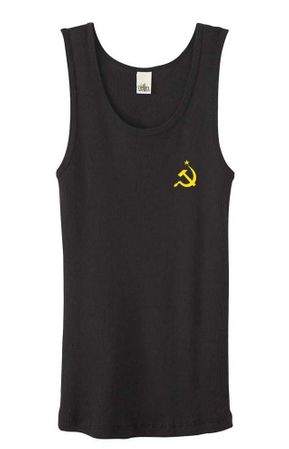 Hammer and Sickle Tank Top Ladies Organic Tanktop Pocket Print