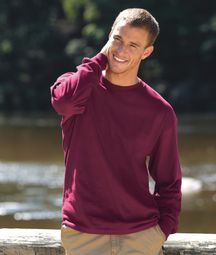 Hanes Beefy Shirt Long Sleeve Cotton Tee T-Shirt