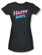 Happy Days Juniors Shirt Logo Charcoal T-Shirt