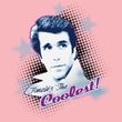 Happy Days Juniors Tee Fonzie's the Coolest Fitted Girly Pink Tee