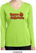 Happy Halloween with Pumpkin Ladies Dry Wicking Long Sleeve
