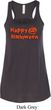 Happy Halloween with Pumpkin Ladies Flowy Racerback