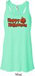 Happy Halloween with Pumpkin Ladies Flowy Racerback