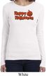 Happy Halloween with Pumpkin Ladies Long Sleeve