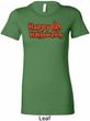 Happy Halloween with Pumpkin Ladies Longer Length Shirt