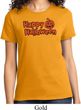 Happy Halloween with Pumpkin Ladies T-shirt