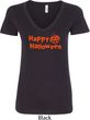 Happy Halloween with Pumpkin Ladies V-Neck