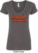 Happy Halloween with Pumpkin Ladies V-Neck
