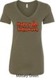 Happy Halloween with Pumpkin Ladies V-Neck