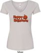 Happy Halloween with Pumpkin Ladies V-Neck