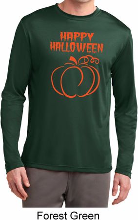 Happy Halloween with Pumpkin Sketch Dry Wicking Long Sleeve