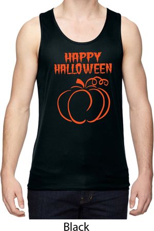 Happy Halloween with Pumpkin Sketch Dry Wicking Tank Top