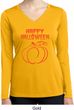 Happy Halloween with Pumpkin Sketch Ladies Dry Wicking Long Sleeve