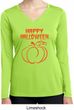 Happy Halloween with Pumpkin Sketch Ladies Dry Wicking Long Sleeve