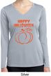 Happy Halloween with Pumpkin Sketch Ladies Dry Wicking Long Sleeve