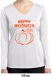 Happy Halloween with Pumpkin Sketch Ladies Dry Wicking Long Sleeve