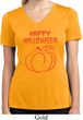 Happy Halloween with Pumpkin Sketch Ladies Dry Wicking V-neck