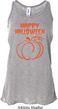 Happy Halloween with Pumpkin Sketch Ladies Flowy Racerback