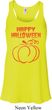 Happy Halloween with Pumpkin Sketch Ladies Flowy Racerback