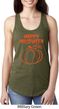 Happy Halloween with Pumpkin Sketch Ladies Ideal Racerback