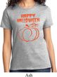 Happy Halloween with Pumpkin Sketch Ladies T-shirt