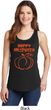 Happy Halloween with Pumpkin Sketch Ladies Tank Top