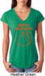 Happy Halloween with Pumpkin Sketch Ladies Tri Blend V-neck