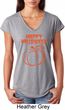 Happy Halloween with Pumpkin Sketch Ladies Tri Blend V-neck