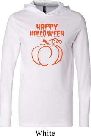 Happy Halloween with Pumpkin Sketch Lightweight Hoodie