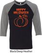 Happy Halloween with Pumpkin Sketch Raglan